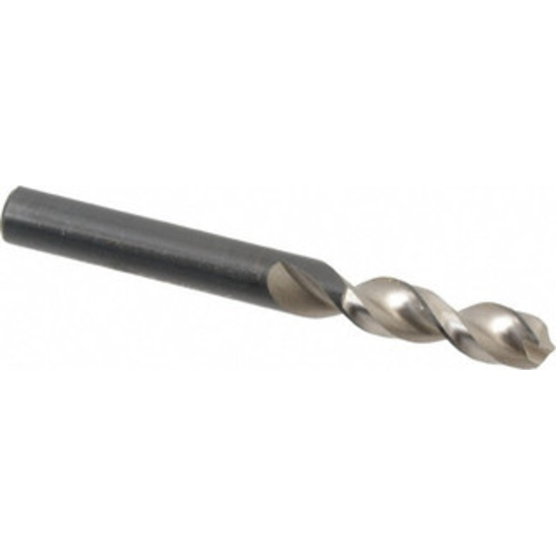 Walter Titex 0.348 130 Parabolic Flute Vanadium High Speed Steel Screw Machine Drill Bit Bright Finish, Right Hand Cut, 1-9/16 Flute Length, 3-5/16 OAL, Split Point, Straight Shank 5153732 – 01254838