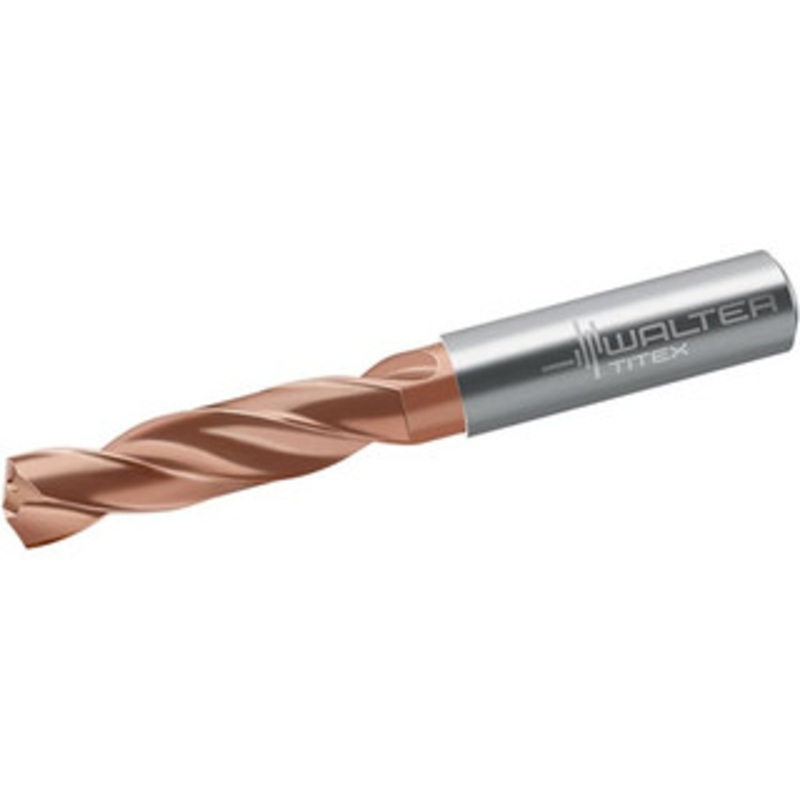 Walter Titex 4.3mm 140 Spiral Flute Solid Carbide Screw Machine Drill Bit AlCrN Finish, Right Hand Cut, 24mm Flute Length, 66mm OAL, X-treme Point, Straight Shank, Through Coolant 7378096 – 45867504