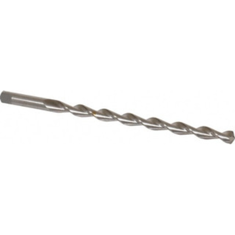Chicago-Latrobe 11/32 135 Parabolic Flute High Speed Steel Taper Length Drill Bit Bright Finish, 5-1/4 Flute Length, 6-1/2 OAL, Split Point, Tanged Shank, Series 120DH 68822 – 80907223