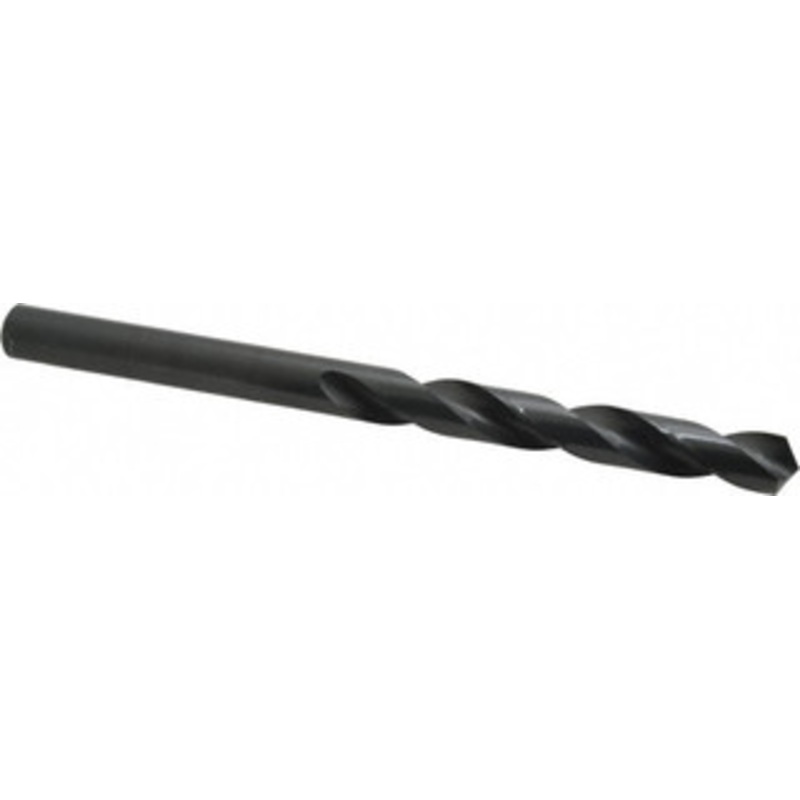 Chicago-Latrobe 43/64 118 Spiral Flute High Speed Steel Taper Length Drill Bit Oxide Finish, 5-3/8 Flute Length, 9-1/4 OAL, Standard Point, Straight Shank, Series 120 49743 – 81400434