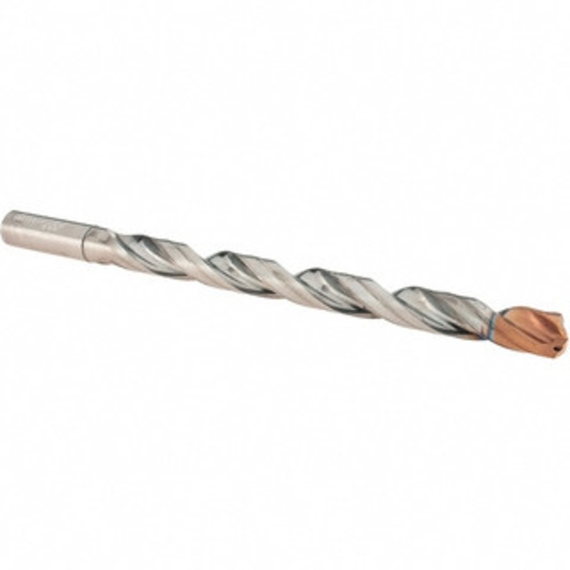 Walter Titex 5/8 140 Spiral Flute Solid Carbide Taper Length Drill Bit Double Point Coating Finish, 208mm Flute Length, 260mm OAL, X-treme D Point, Straight Shank, Through Coolant, Series A6589DPP 5919508 – 44876407