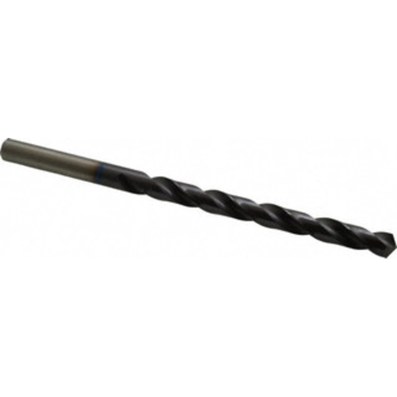 Accupro 29/64 118 Spiral Flute Vanadium High Speed Steel Taper Length Drill Bit TiAlN Finish, 128mm Flute Length, 195mm OAL, Faceted Point, Straight Shank 1BT1151-AC – 05495601
