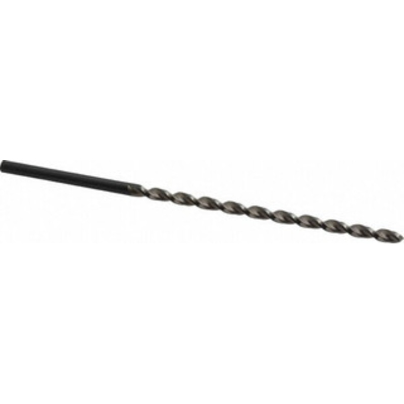 Walter Titex 9/64 130 Parabolic Flute High Speed Steel Taper Length Drill Bit Oxide Finish, 2-7/8 Flute Length, 4-13/32 OAL, Standard Point, Straight Shank, Series A1522 5061962 – 01465095