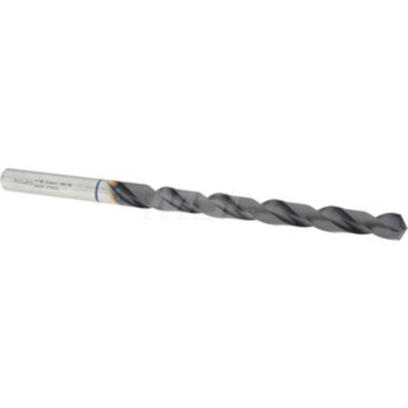 Accupro 7/16 118 Spiral Flute Vanadium High Speed Steel Taper Length Drill Bit TiAlN Finish, 128mm Flute Length, 195mm OAL, Faceted Point, Straight Shank 1BT1111-AC – 05495593