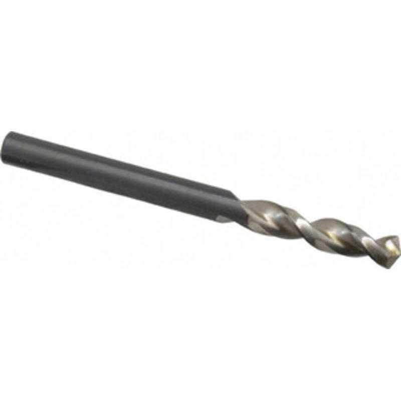 Walter Titex 0.2008 130 Parabolic Flute Vanadium High Speed Steel Screw Machine Drill Bit Bright Finish, Right Hand Cut, 1-1/32 Flute Length, 2-7/16 OAL, Split Point, Straight Shank 5057201 – 01423219