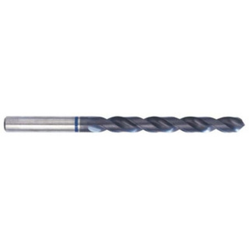 Accupro 1/2 118 Spiral Flute Vanadium High Speed Steel Taper Length Drill Bit TiAlN Finish, 134mm Flute Length, 205mm OAL, Faceted Point, Straight Shank 1BT1269-AC – 05495643