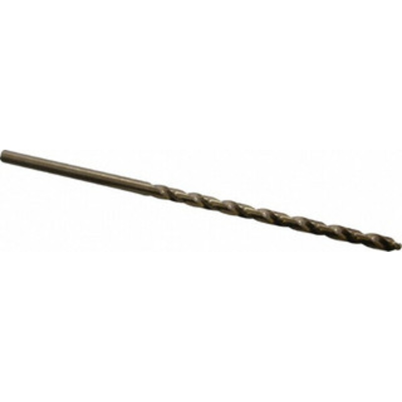 Chicago-Latrobe 13/64 135 Spiral Flute Cobalt Taper Length Drill Bit Oxide/Gold Finish, 3-5/8 Flute Length, 6 OAL, Split Point, Straight Shank, Series 520 44813 – 81410136