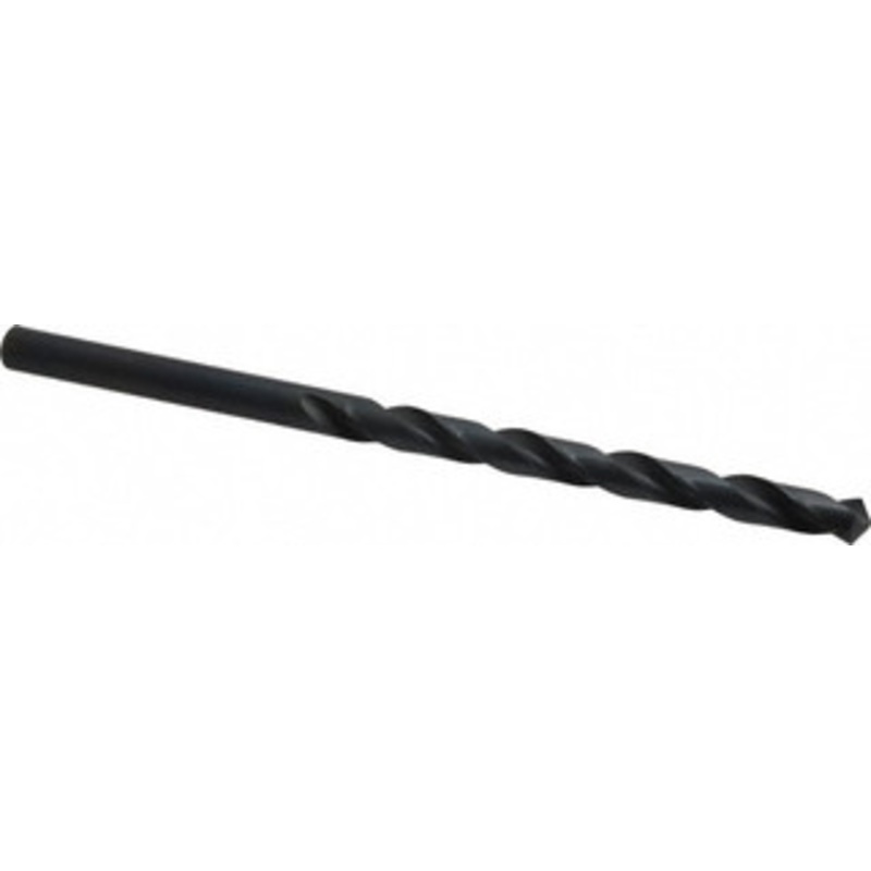 Chicago-Latrobe 23/64 118 Spiral Flute High Speed Steel Taper Length Drill Bit Oxide Finish, 4-1/4 Flute Length, 6-3/4 OAL, Standard Point, Straight Shank, Series 120 49723 – 81400236