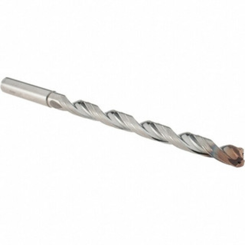 Walter Titex 19/64 140 Spiral Flute Solid Carbide Taper Length Drill Bit Double Point Coating Finish, 110mm Flute Length, 148mm OAL, X-treme D Point, Straight Shank, Through Coolant, Series A6589DPP 5834785 – 45413226