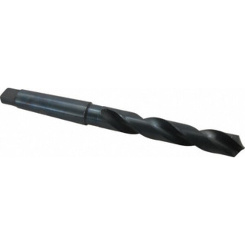 Chicago-Latrobe 1-1/8, 4MT 118 Point High Speed Steel Taper Shank Drill Bit Oxide Finish, 7-1/8 Flute Length, 12-3/4 OAL, Spiral Flute, Series 110 53172 – 81541088
