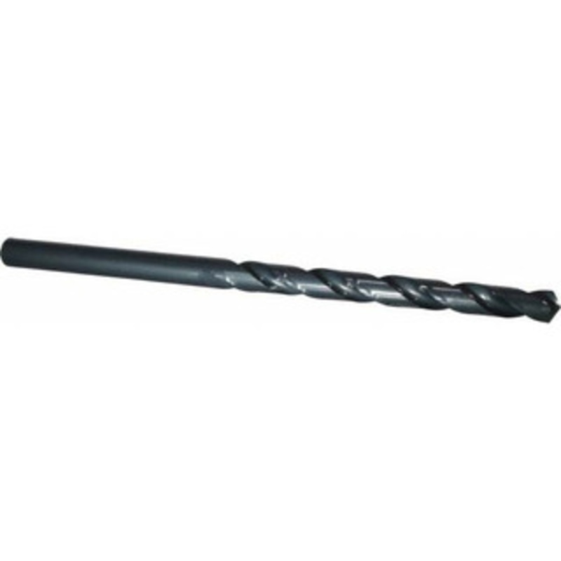 Chicago-Latrobe 25/64 118 Spiral Flute High Speed Steel Taper Length Drill Bit Oxide Finish, 4-3/8 Flute Length, 7 OAL, Standard Point, Straight Shank, Series 120 49725 – 81400251