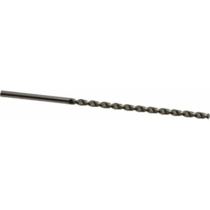 Accupro 9/64 130 Parabolic Flute Vanadium High Speed Steel Taper Length Drill Bit Bright Finish, 2-7/8 Flute Length, 112mm OAL, Split Point, Straight Shank 1100357-AC – 85946119