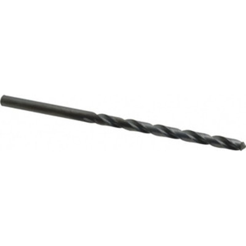 Chicago-Latrobe 19/64 118 Spiral Flute High Speed Steel Taper Length Drill Bit Oxide Finish, 4 Flute Length, 6-3/8 OAL, Standard Point, Straight Shank, Series 120 49719 – 81400194