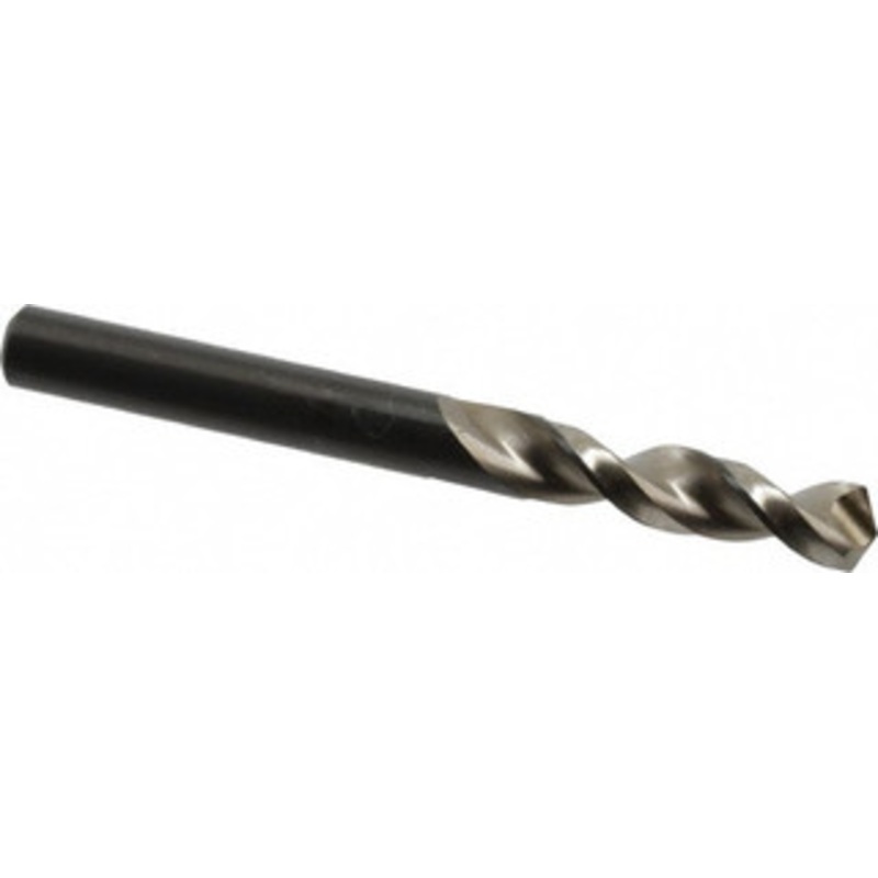 Walter Titex 0.281 130 Parabolic Flute Vanadium High Speed Steel Screw Machine Drill Bit Bright Finish, Right Hand Cut, 1-11/32 Flute Length, 2-29/32 OAL, Split Point, Straight Shank 5153724 – 01254754