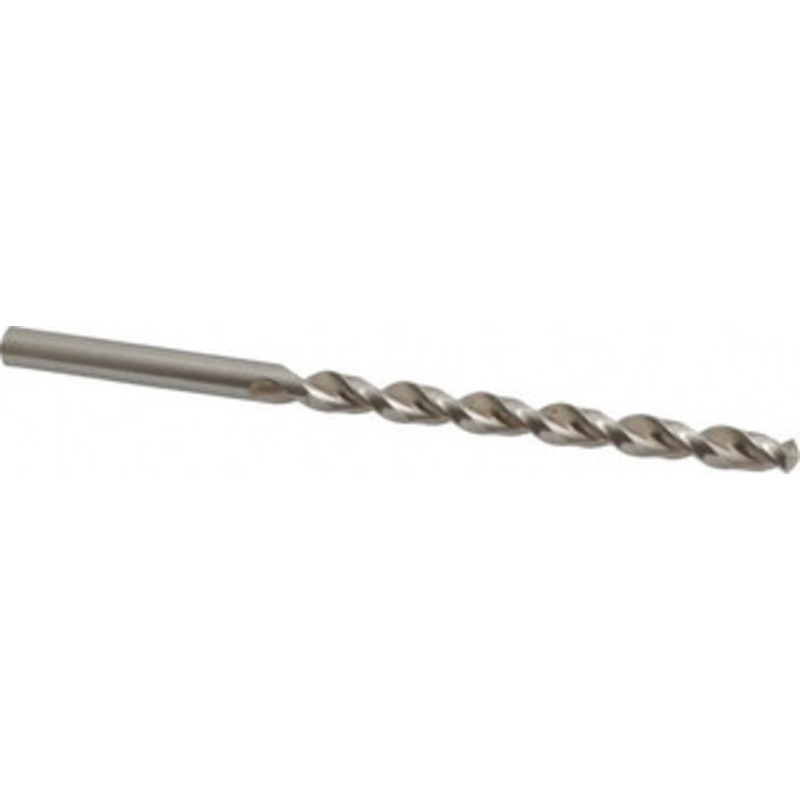 Accupro 23/64 130 Parabolic Flute Vanadium High Speed Steel Taper Length Drill Bit Bright Finish, 4-17/32 Flute Length, 6-7/8 OAL, Split Point, Straight Shank 1100913-AC – 85947240