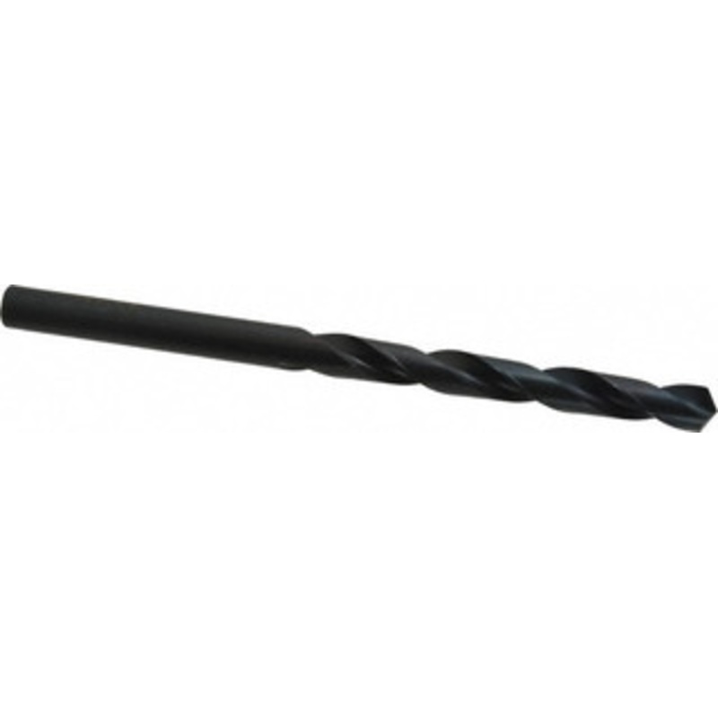 Chicago-Latrobe 33/64 118 Spiral Flute High Speed Steel Taper Length Drill Bit Oxide Finish, 4-3/4 Flute Length, 8 OAL, Standard Point, Straight Shank, Series 120 49733 – 81400335