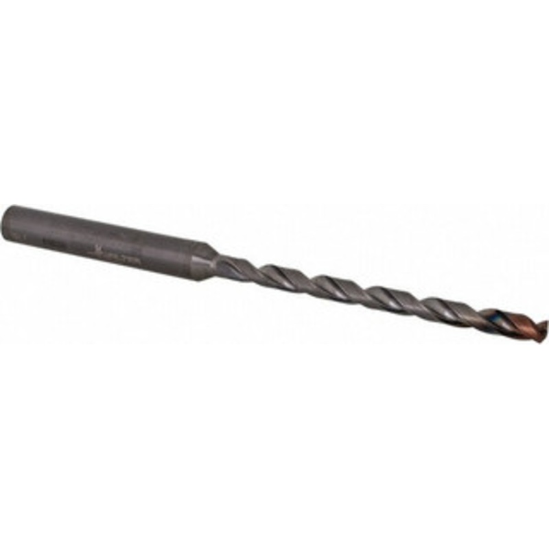 Walter Titex 9/64 140 Spiral Flute Solid Carbide Taper Length Drill Bit Double Point Coating Finish, 54mm Flute Length, 92mm OAL, X-treme D Point, Straight Shank, Through Coolant, Series A6589DPP 5834853 – 43486638