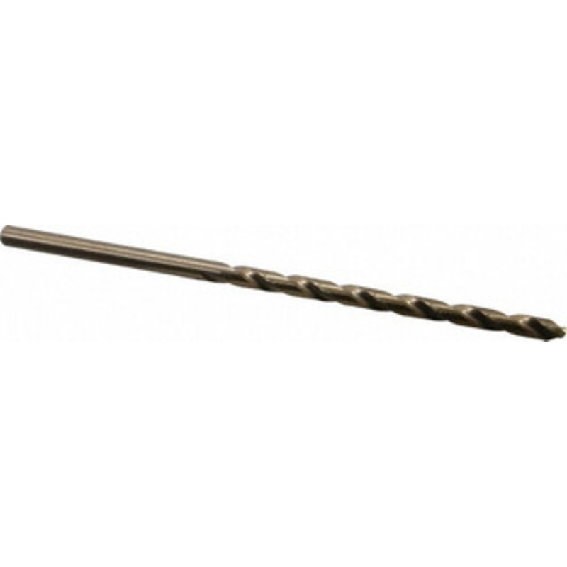 Chicago-Latrobe 15/64 135 Spiral Flute Cobalt Taper Length Drill Bit Oxide/Gold Finish, 3-3/4 Flute Length, 6-1/8 OAL, Split Point, Straight Shank, Series 520 44815 – 81410151