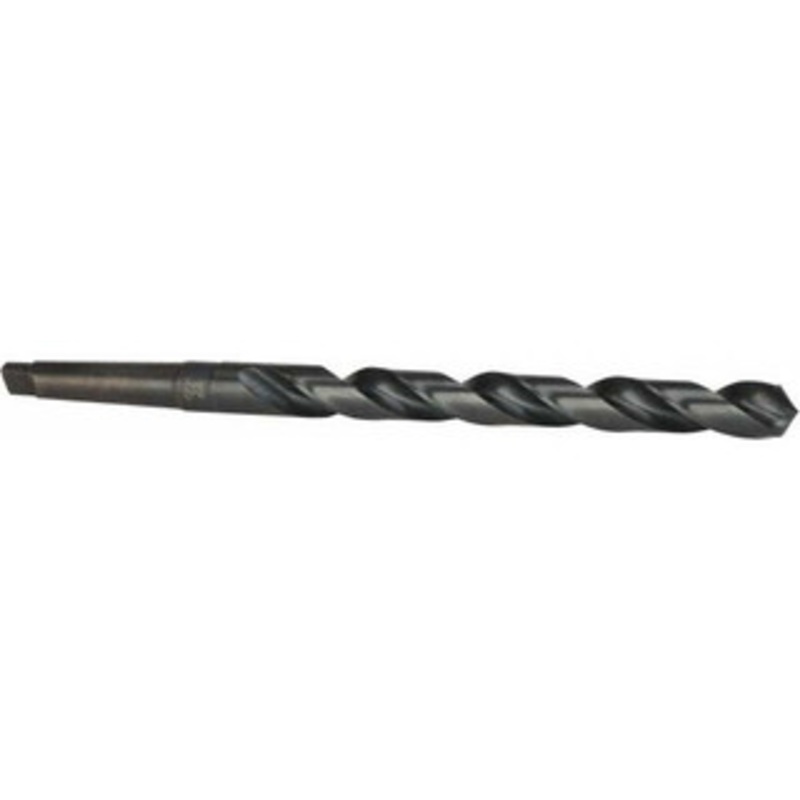 Chicago-Latrobe 25/32, 2MT 118 Point High Speed Steel Taper Shank Drill Bit Oxide Finish, 8 Flute Length, 12 OAL, Spiral Flute, Series 110X 51456 – 81360505