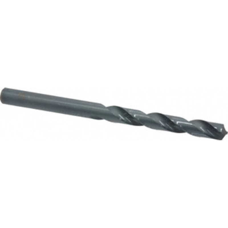 Chicago-Latrobe 45/64 118 Spiral Flute High Speed Steel Taper Length Drill Bit Oxide Finish, 5-5/8 Flute Length, 9-1/2 OAL, Standard Point, Straight Shank, Series 120 49745 – 81400459