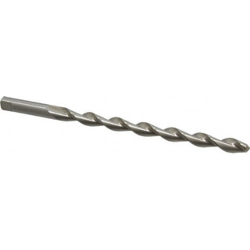 Chicago-Latrobe 25/64 135 Parabolic Flute High Speed Steel Taper Length Drill Bit Bright Finish, 5-5/8 Flute Length, 7 OAL, Split Point, Tanged Shank, Series 120DH 68825 – 80907256