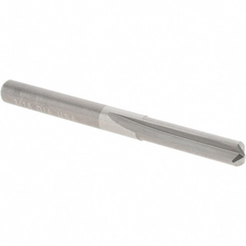 Chicago-Latrobe 3/16, 140 Point, Solid Carbide Straight Flute Drill Bit Bright Finish, 28.58mm Flute Length, 55.56mm OAL 78596 – 59945501
