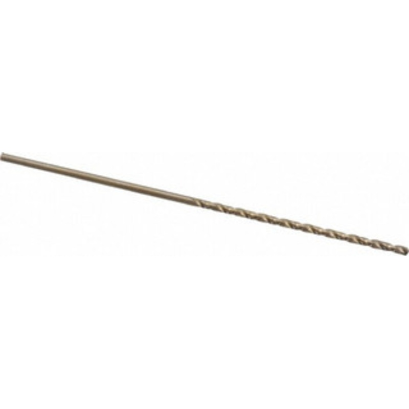 Chicago-Latrobe 5/64 135 Spiral Flute Cobalt Taper Length Drill Bit Oxide/Gold Finish, 2 Flute Length, 3-3/4 OAL, Split Point, Straight Shank, Series 520 44805 – 06129589