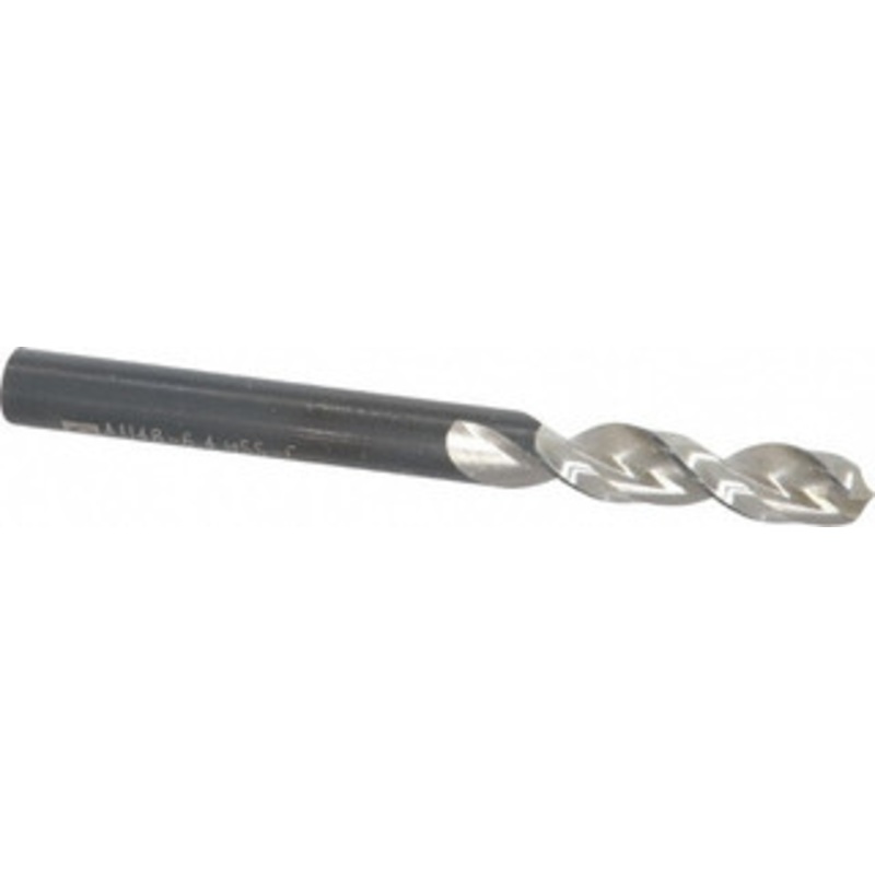 Walter Titex 0.252 130 Parabolic Flute Vanadium High Speed Steel Screw Machine Drill Bit Bright Finish, Right Hand Cut, 1-7/32 Flute Length, 2-3/4 OAL, Split Point, Straight Shank 5057217 – 01423607