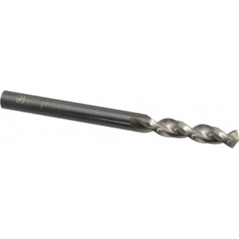 Walter Titex 3/16 130 Parabolic Flute Vanadium High Speed Steel Screw Machine Drill Bit Bright Finish, Right Hand Cut, 1-1/32 Flute Length, 2-7/16 OAL, Split Point, Straight Shank 5057185 – 01420124