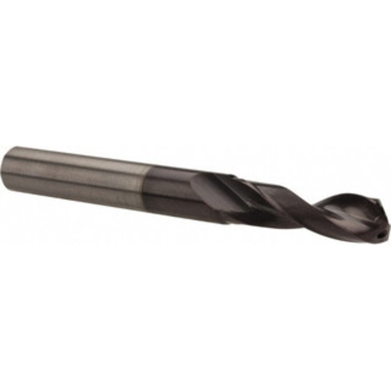 Accupro 1/2 140 Spiral Flute Solid Carbide Taper Length Drill Bit AlTiN Finish, 4-3/8 Flute Length, 6.457 OAL, Straight Shank, Through Coolant, Series ACCUPRO 62760541 – 62760541