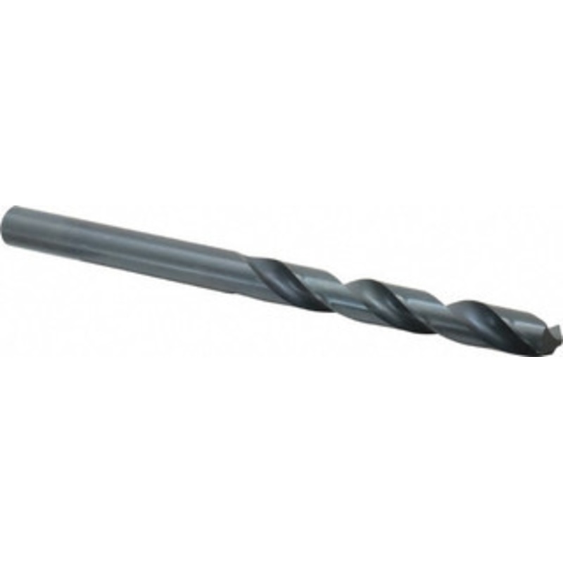 Chicago-Latrobe 41/64 118 Spiral Flute High Speed Steel Taper Length Drill Bit Oxide Finish, 5-1/8 Flute Length, 9 OAL, Standard Point, Straight Shank, Series 120 49741 – 81400418