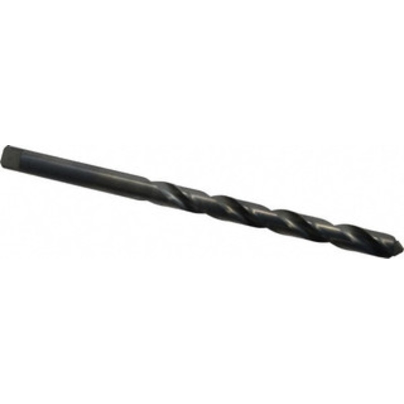 Chicago-Latrobe 29/64 118 Spiral Flute High Speed Steel Taper Length Drill Bit Oxide Finish, 4-3/4 Flute Length, 7-1/2 OAL, Standard Point, Tanged Shank, Series 255AN 49529 – 81187353