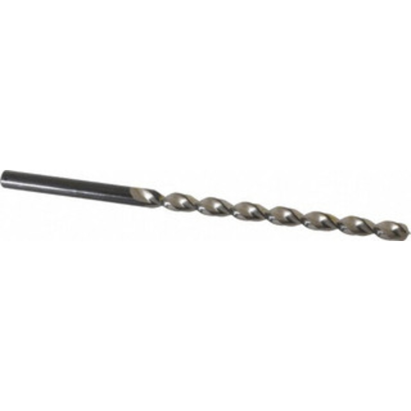 Walter Titex 19/64 130 Parabolic Flute High Speed Steel Taper Length Drill Bit Oxide Finish, 4-9/32 Flute Length, 6-1/2 OAL, Standard Point, Straight Shank, Series A1522 5061865 – 01465194