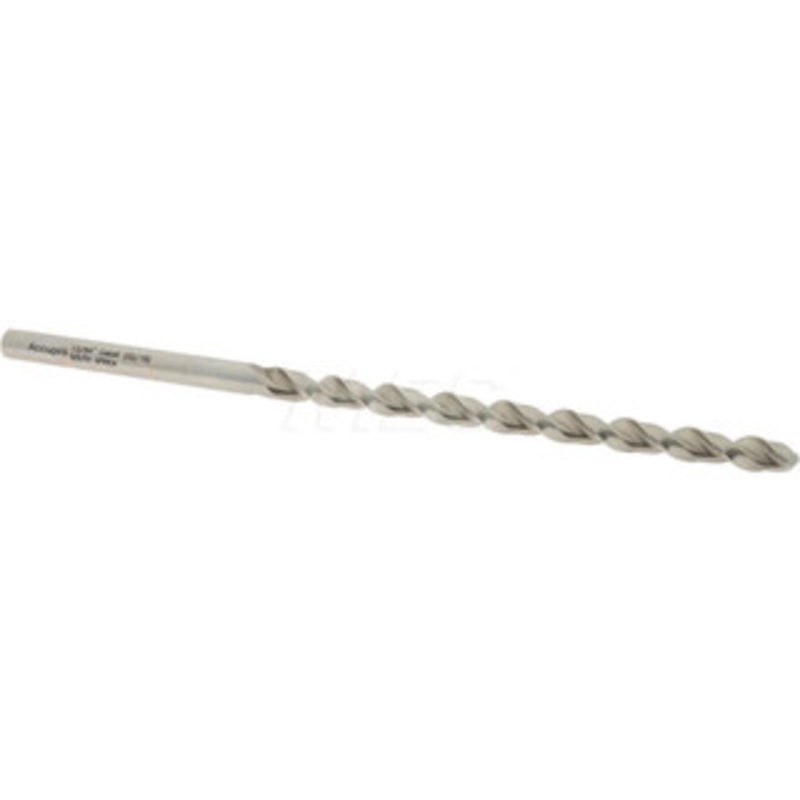 Accupro 13/64 130 Parabolic Flute Vanadium High Speed Steel Taper Length Drill Bit Bright Finish, 3-7/16 Flute Length, 5-3/16 OAL, Split Point, Straight Shank 1100516-AC – 85946523