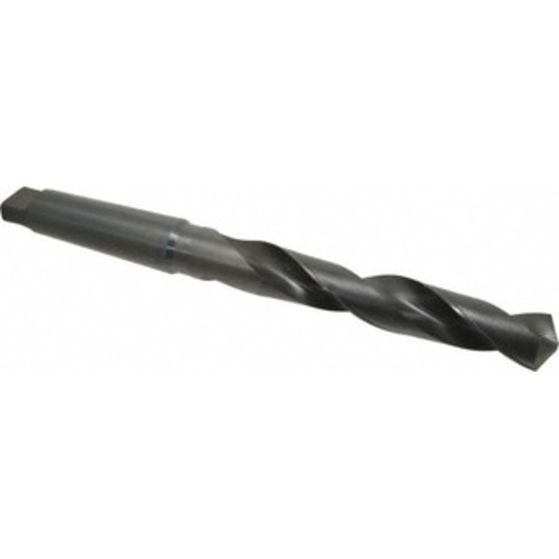 Chicago-Latrobe 1-5/8, 5MT 118 Point High Speed Steel Taper Shank Drill Bit Oxide Finish, 10 Flute Length, 17 OAL, Spiral Flute, Series 110 53204 – 81551400