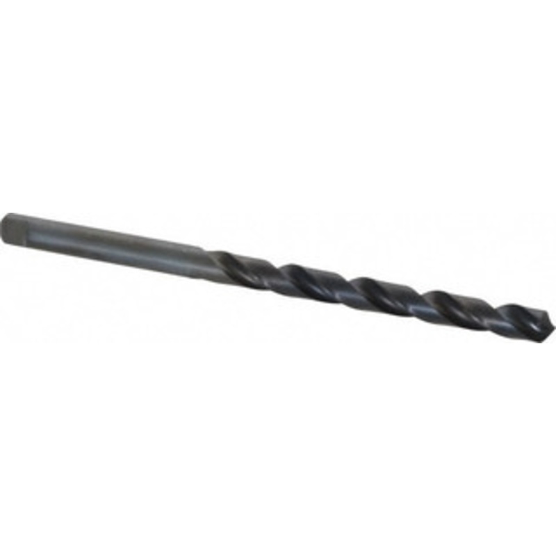 Chicago-Latrobe 3/8 118 Spiral Flute High Speed Steel Taper Length Drill Bit Oxide Finish, 4-1/4 Flute Length, 6-3/4 OAL, Standard Point, Tanged Shank, Series 255AN 49524 – 81187254