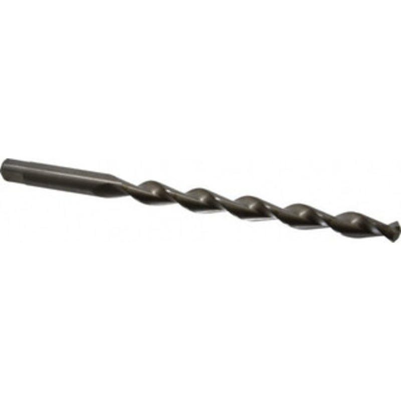 Chicago-Latrobe 31/64 135 Parabolic Flute High Speed Steel Taper Length Drill Bit Bright Finish, 5-3/4 Flute Length, 7-3/4 OAL, Split Point, Tanged Shank, Series 120DH 68831 – 80907314