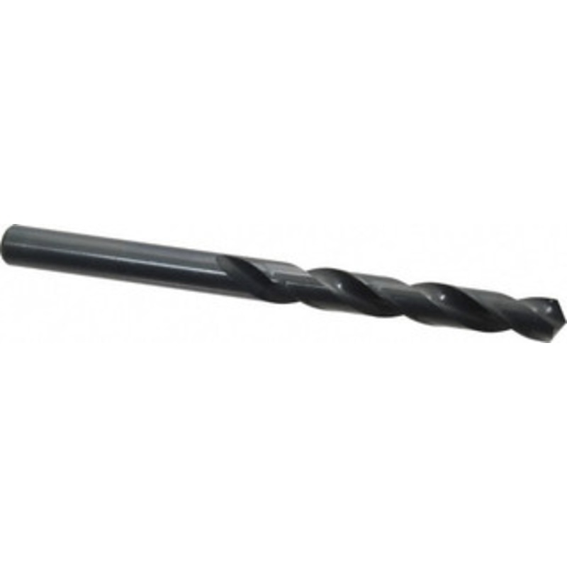 Chicago-Latrobe 25/32 118 Spiral Flute High Speed Steel Taper Length Drill Bit Oxide Finish, 6 Flute Length, 9-7/8 OAL, Standard Point, Straight Shank, Series 120 49750 – 81400509