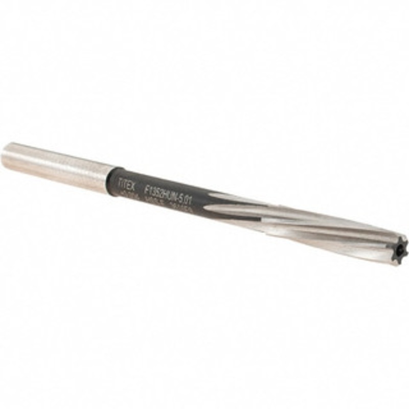 Walter Titex 5.01mm Diam 6-Flute Straight Shank Spiral Flute Cobalt Chucking Reamer Bright Finish, 86mm OAL, 23mm Flute Length, RH Cut, RH Spiral 5072543 – 36258622