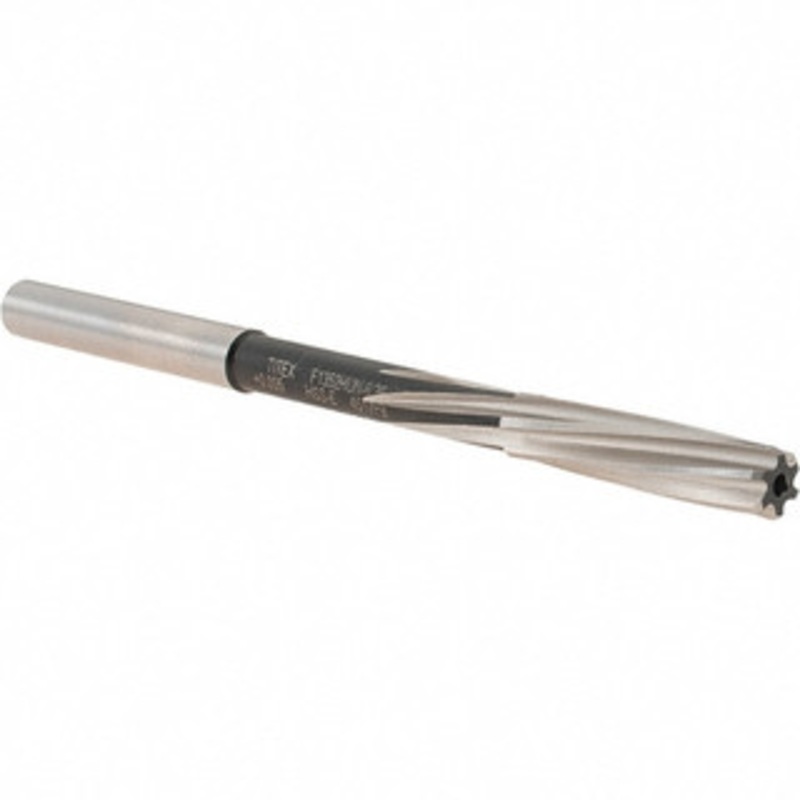 Walter Titex 6.36mm Diam 6-Flute Straight Shank Spiral Flute Cobalt Chucking Reamer Bright Finish, 101mm OAL, 28mm Flute Length, RH Cut, RH Spiral 5072716 – 36232916