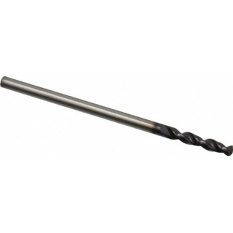 Accupro 0.0709 130 Parabolic Flute Cobalt Screw Machine Drill Bit TiAlN Finish, Right Hand Cut, 0.433 Flute Length, 1.417 OAL, Split Point, Straight Shank 1630180A-AC – 01348101