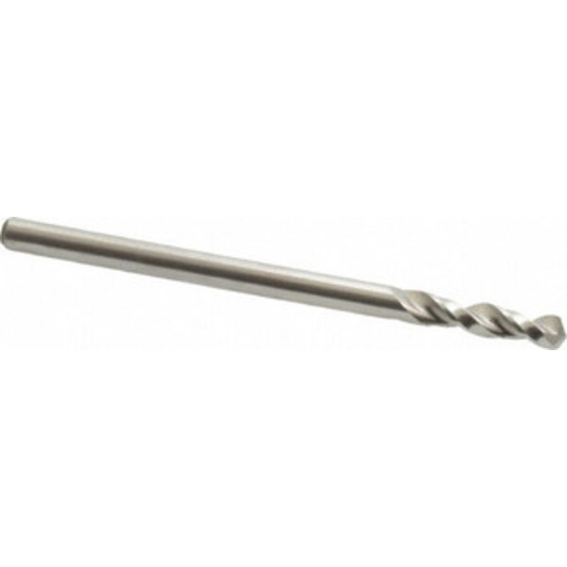 Accupro 0.1024 130 Parabolic Flute Cobalt Screw Machine Drill Bit Bright Finish, Right Hand Cut, 0.551 Flute Length, 1.693 OAL, Split Point, Straight Shank 1630260-AC – 01331479