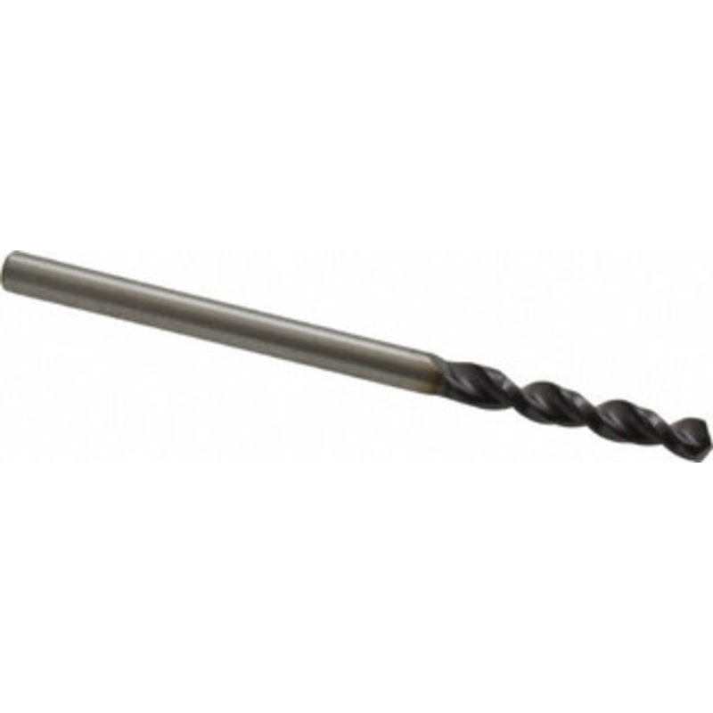 Accupro 0.0984 130 Parabolic Flute Cobalt Screw Machine Drill Bit TiAlN Finish, Right Hand Cut, 0.551 Flute Length, 1.693 OAL, Split Point, Straight Shank 1630250A-AC – 01348358