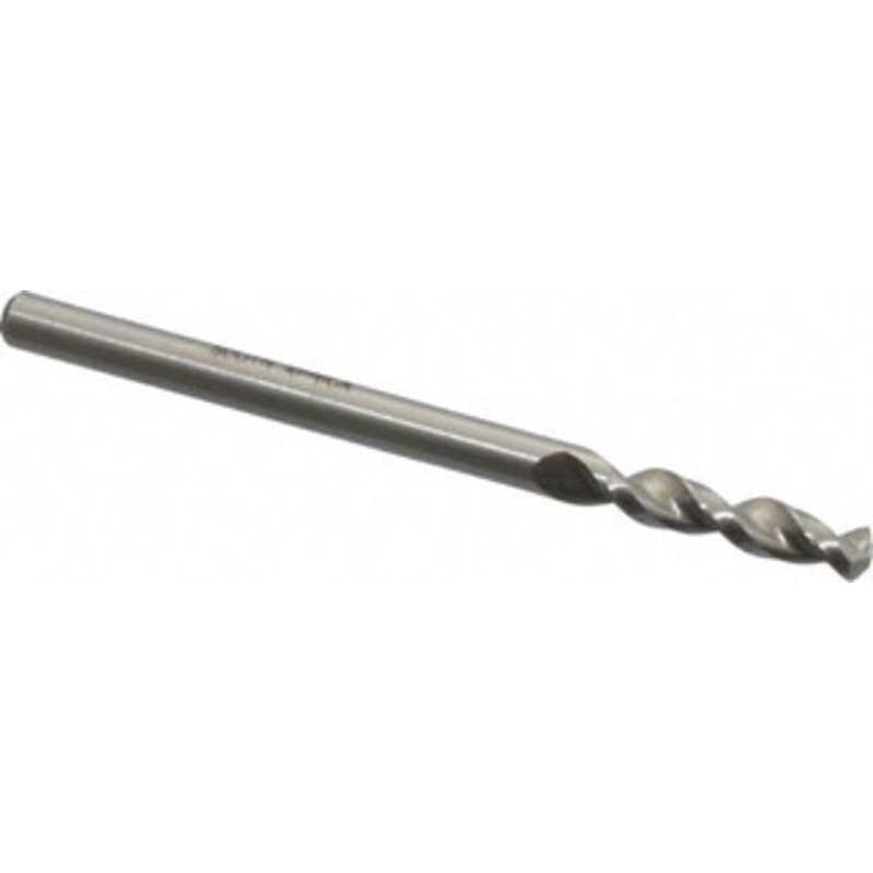 Accupro 3.22mm 130 Parabolic Flute Cobalt Screw Machine Drill Bit Bright Finish, Right Hand Cut, 18mm Flute Length, 49mm OAL, Split Point, Straight Shank 1630322-AC – 01331669