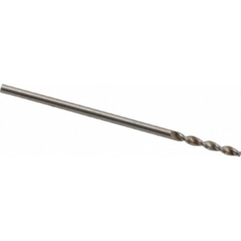 Accupro 0.0472 130 Parabolic Flute Cobalt Screw Machine Drill Bit Bright Finish, Right Hand Cut, 0.315 Flute Length, 1.181 OAL, Standard Point, Straight Shank 1630120-AC – 01330992