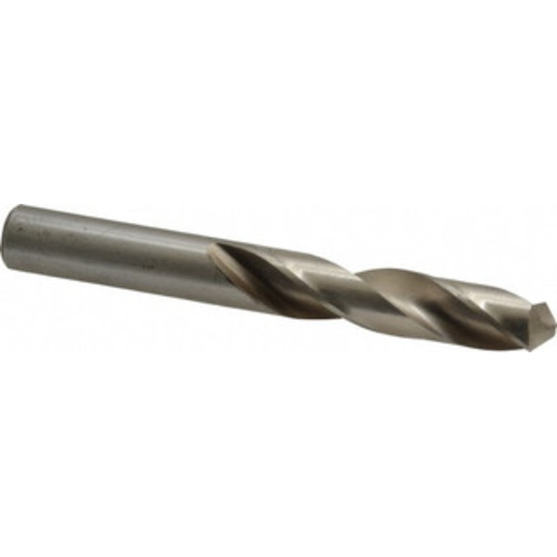 Chicago-Latrobe 0.413 118 Spiral Flute High Speed Steel Screw Machine Drill Bit Bright Finish, Right Hand Cut, 2 Flute Length, 3-3/8 OAL, Standard Point, Straight Shank 48826 – 81355265