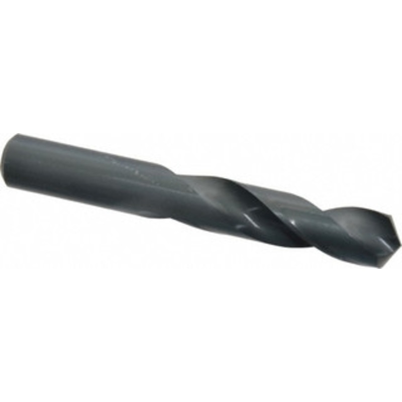 Chicago-Latrobe 19/32 118 Spiral Flute High Speed Steel Screw Machine Drill Bit Oxide Finish, Right Hand Cut, 2-5/8 Flute Length, 4-1/8 OAL, Standard Point, Straight Shank 48538 – 81353385