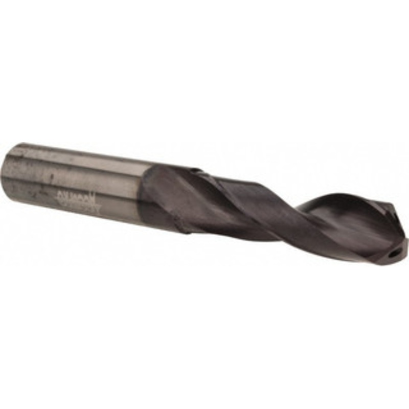 Accupro 1/2 140 Spiral Flute Solid Carbide Screw Machine Drill Bit AlTiN Finish, Right Hand Cut, 47.6mm Flute Length, 102mm OAL, Standard Point, Straight Shank, Through Coolant 77712578 – 77712578