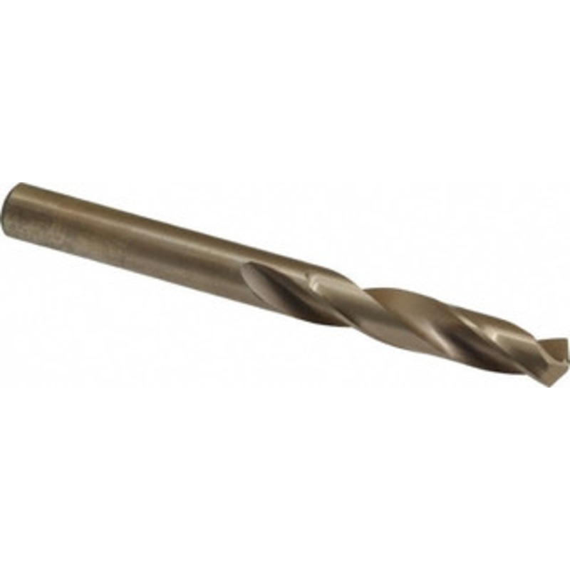 Chicago-Latrobe 0.272 135 Spiral Flute Cobalt Screw Machine Drill Bit Oxide/Gold Finish, Right Hand Cut, 1-1/2 Flute Length, 2-11/16 OAL, Split Point, Straight Shank 50838 – 81373094