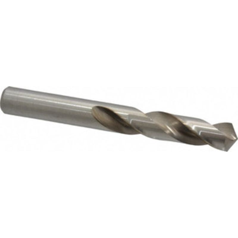 Chicago-Latrobe 13/32 118 Spiral Flute High Speed Steel Screw Machine Drill Bit Bright Finish, Right Hand Cut, 1-15/16 Flute Length, 3-5/16 OAL, Standard Point, Straight Shank 48526 – 81353260